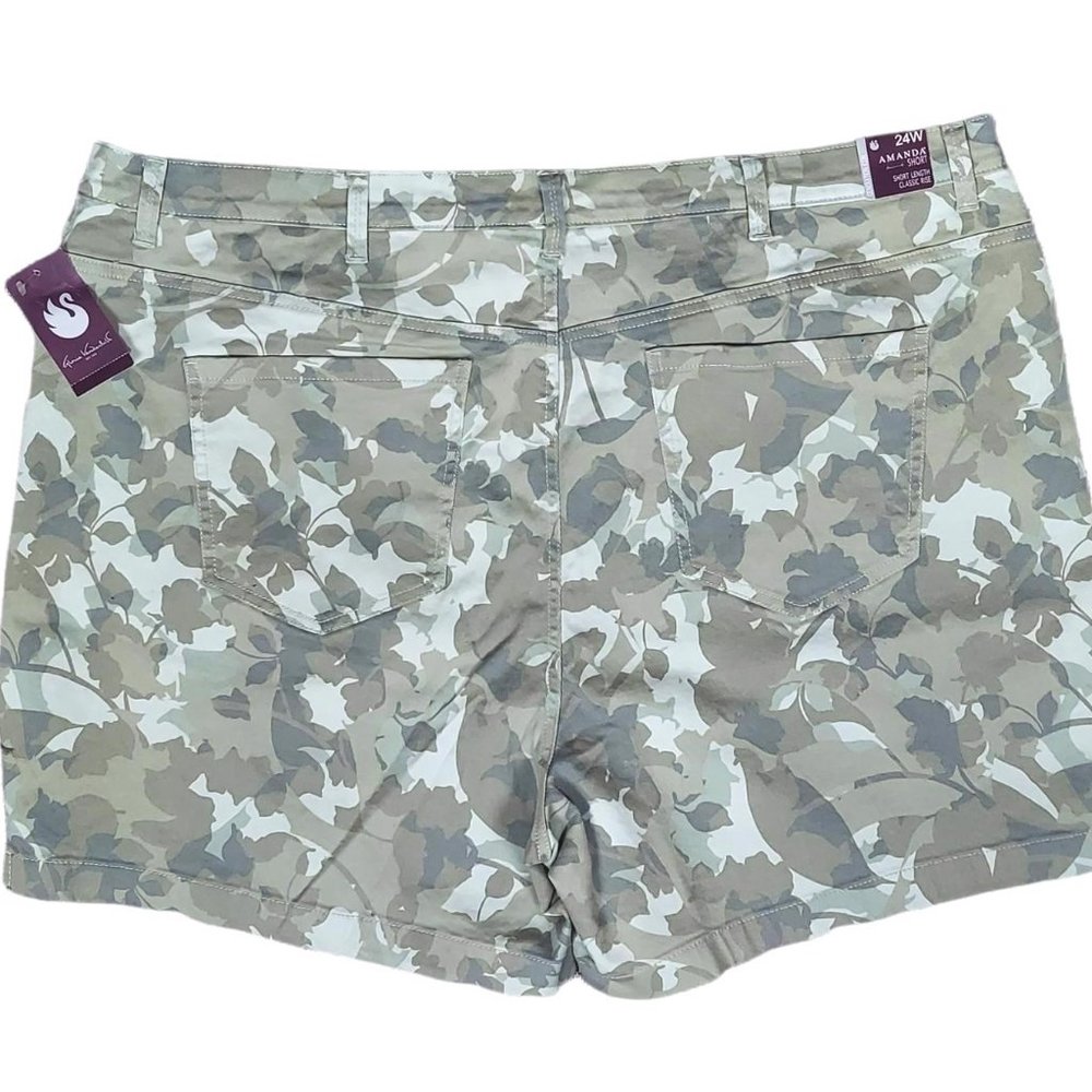 NWT GLORIA VANDERBILT AMANDA PLUS SIZE SHORTS (24W) - Picture 6 of 10